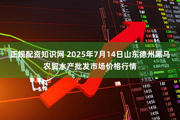 正规配资知识网 2025年7月14日山东德州黑马农贸水产批发市场价格行情
