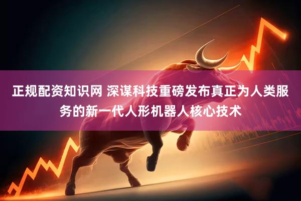 正规配资知识网 深谋科技重磅发布真正为人类服务的新一代人形机器人核心技术